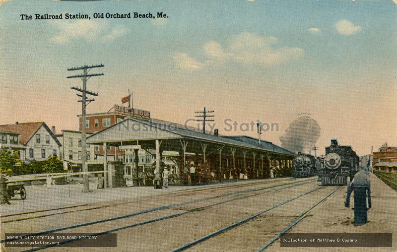 Postcard: The Railroad Station, Old Orchard Beach, Maine